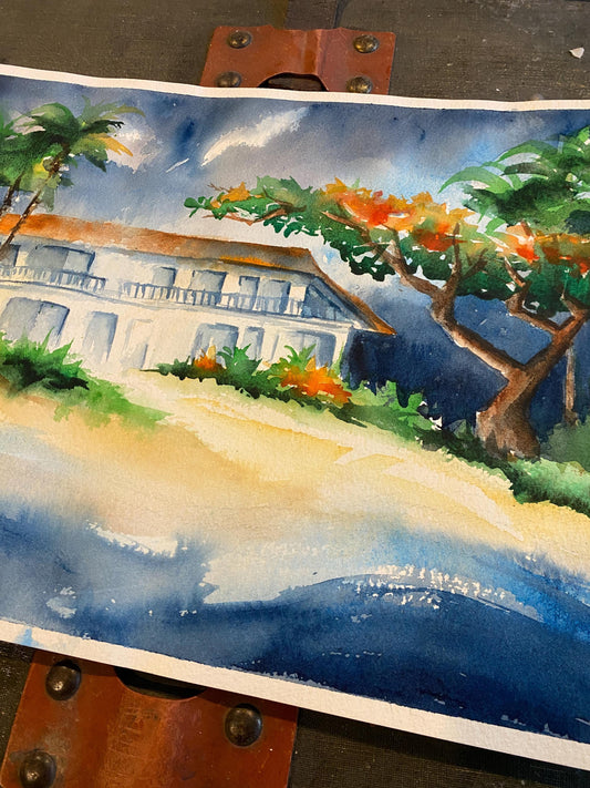 Original Watercolor Painting - Charley Young Beach, Maui