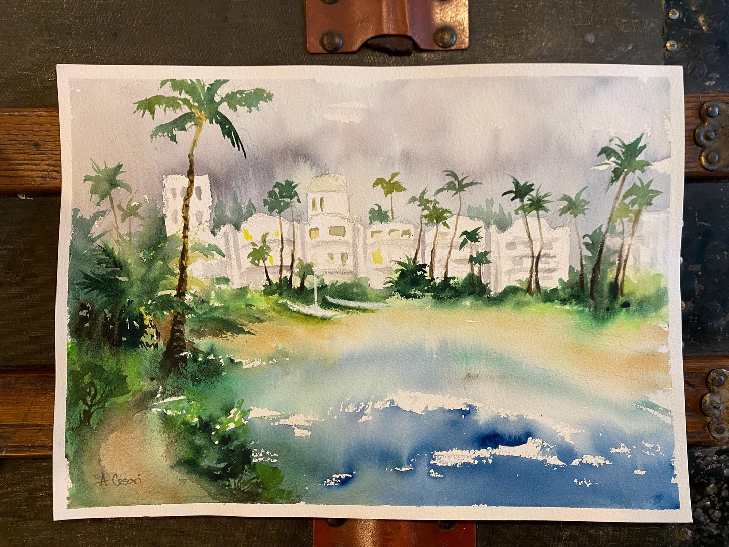 Original Watercolor Painting - At Polo Beach (Wailea, Maui)