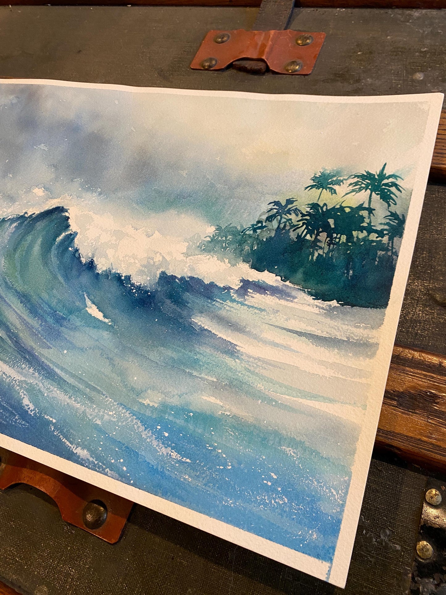 Original Watercolor Painting - Waves at the Cove (Kihei, Maui)
