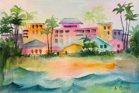Original Watercolor Painting - Vacation!