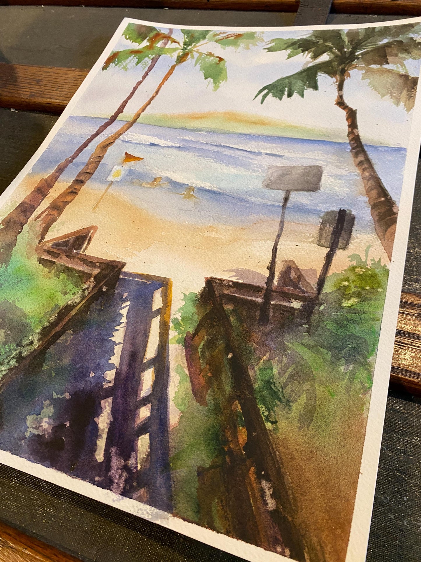 Original Watercolor Painting - Kamaole I Beach, Maui