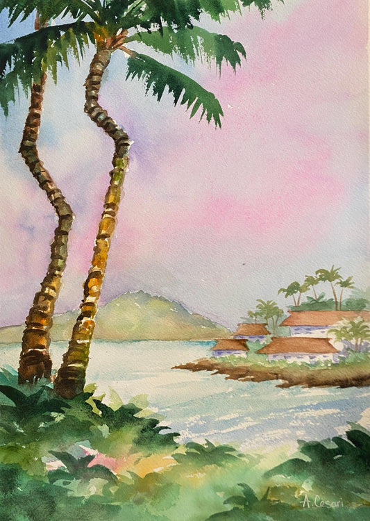 Original Watercolor Painting - Napili Sunrise, Maui
