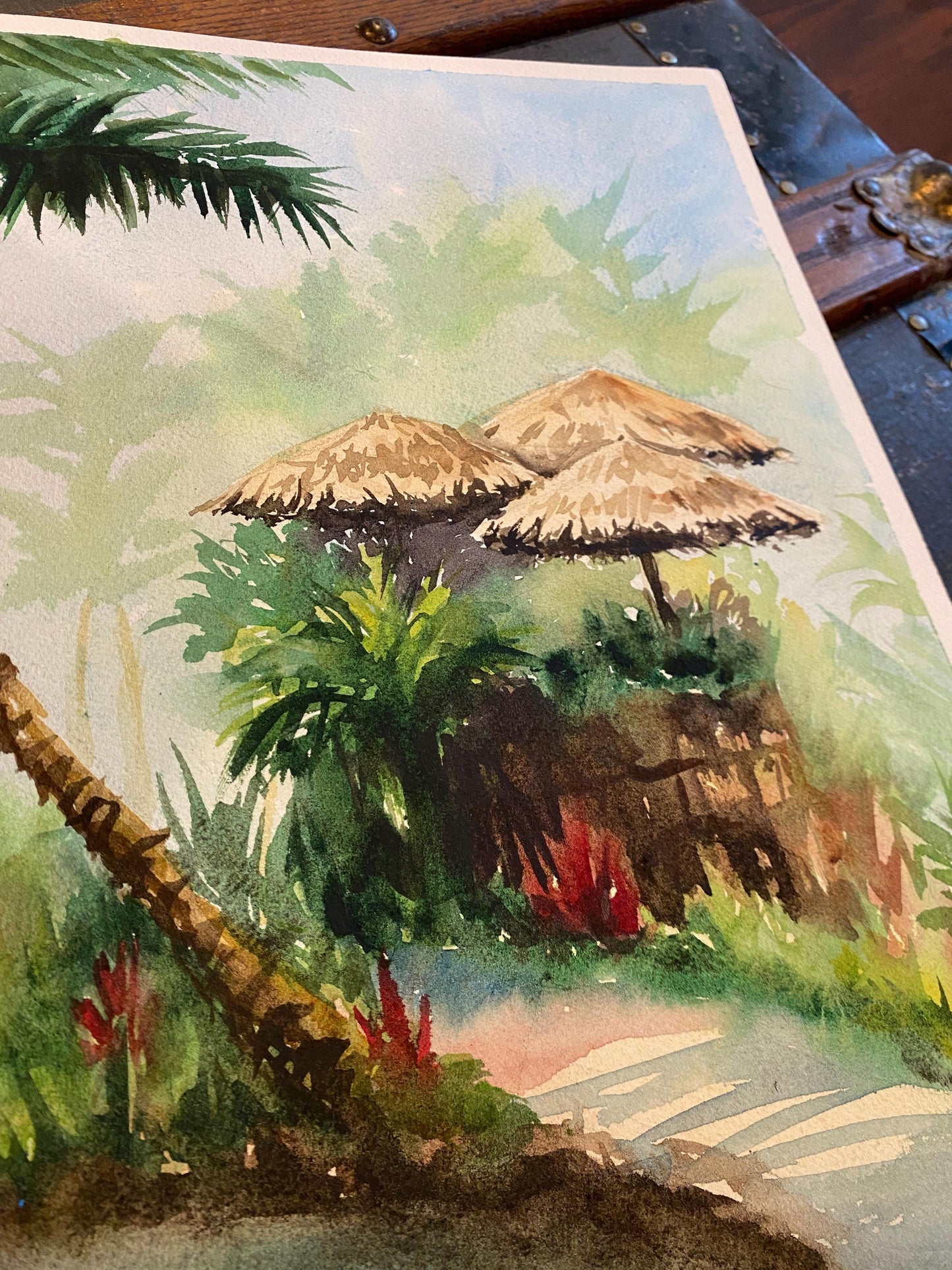 Original Watercolor Painting - Maui Tropical Plantation