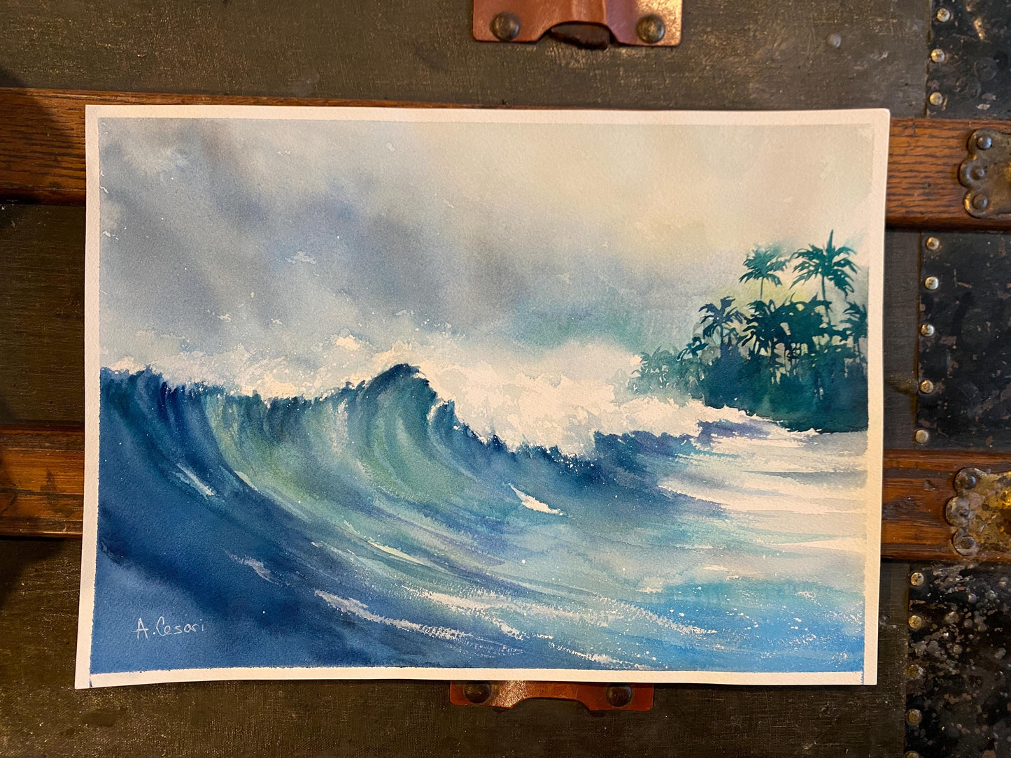 Original Watercolor Painting - Waves at the Cove (Kihei, Maui)