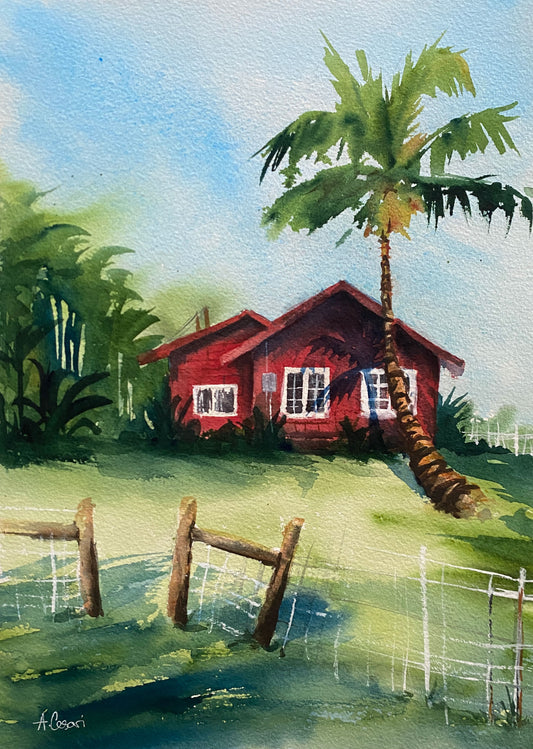 Original Watercolor Painting - Upcountry