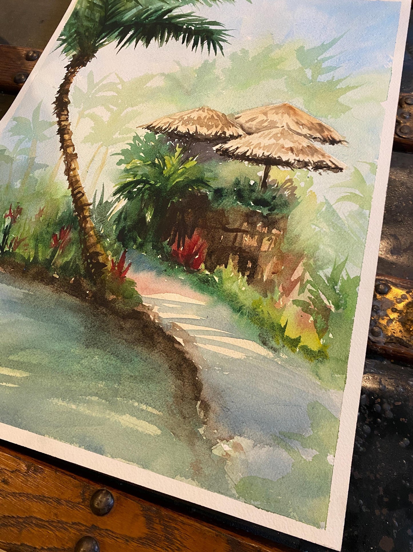 Original Watercolor Painting - Maui Tropical Plantation