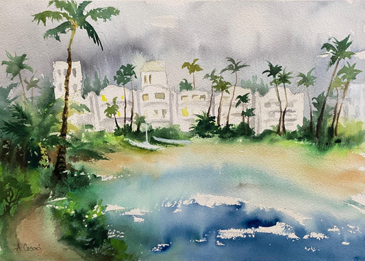 Original Watercolor Painting - At Polo Beach (Wailea, Maui)